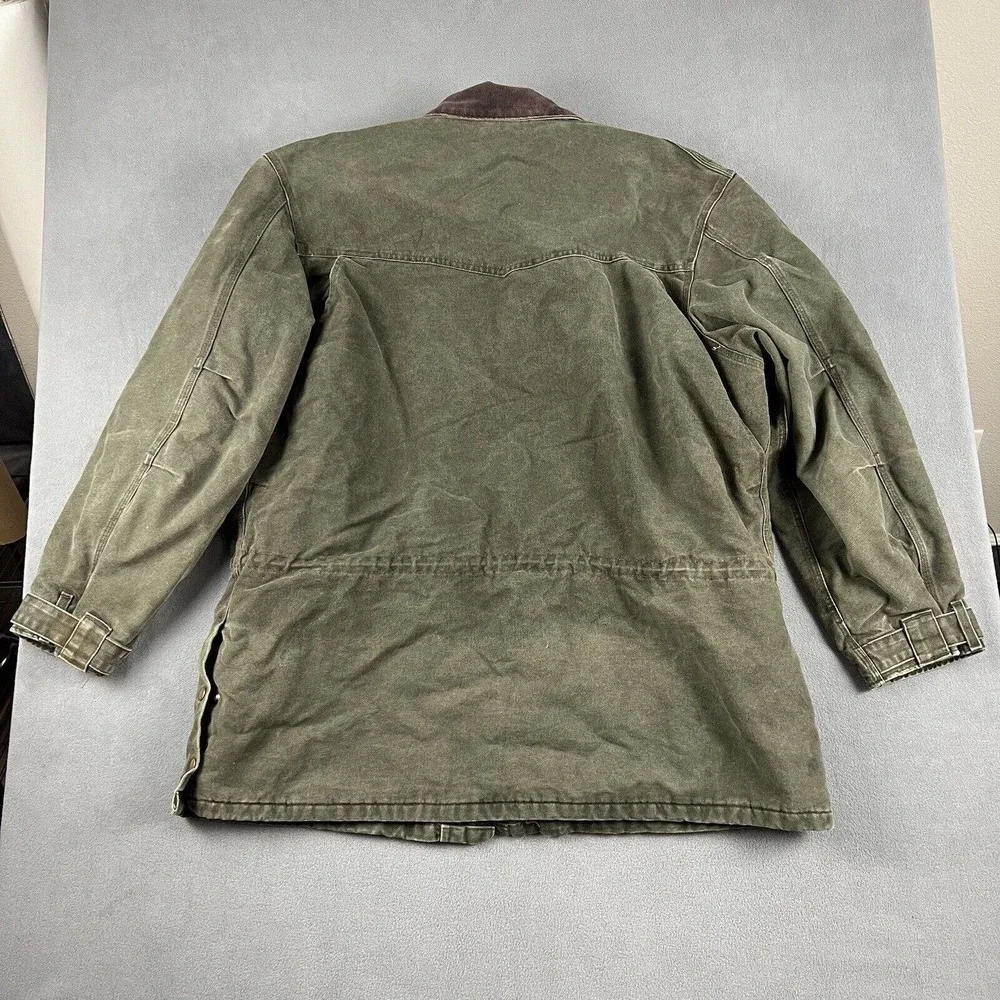 Vintage Carhartt Jacket Mens 2XL Green Barn Coat Blanket Lined Workwear Thrashed - Picture 6 of 10